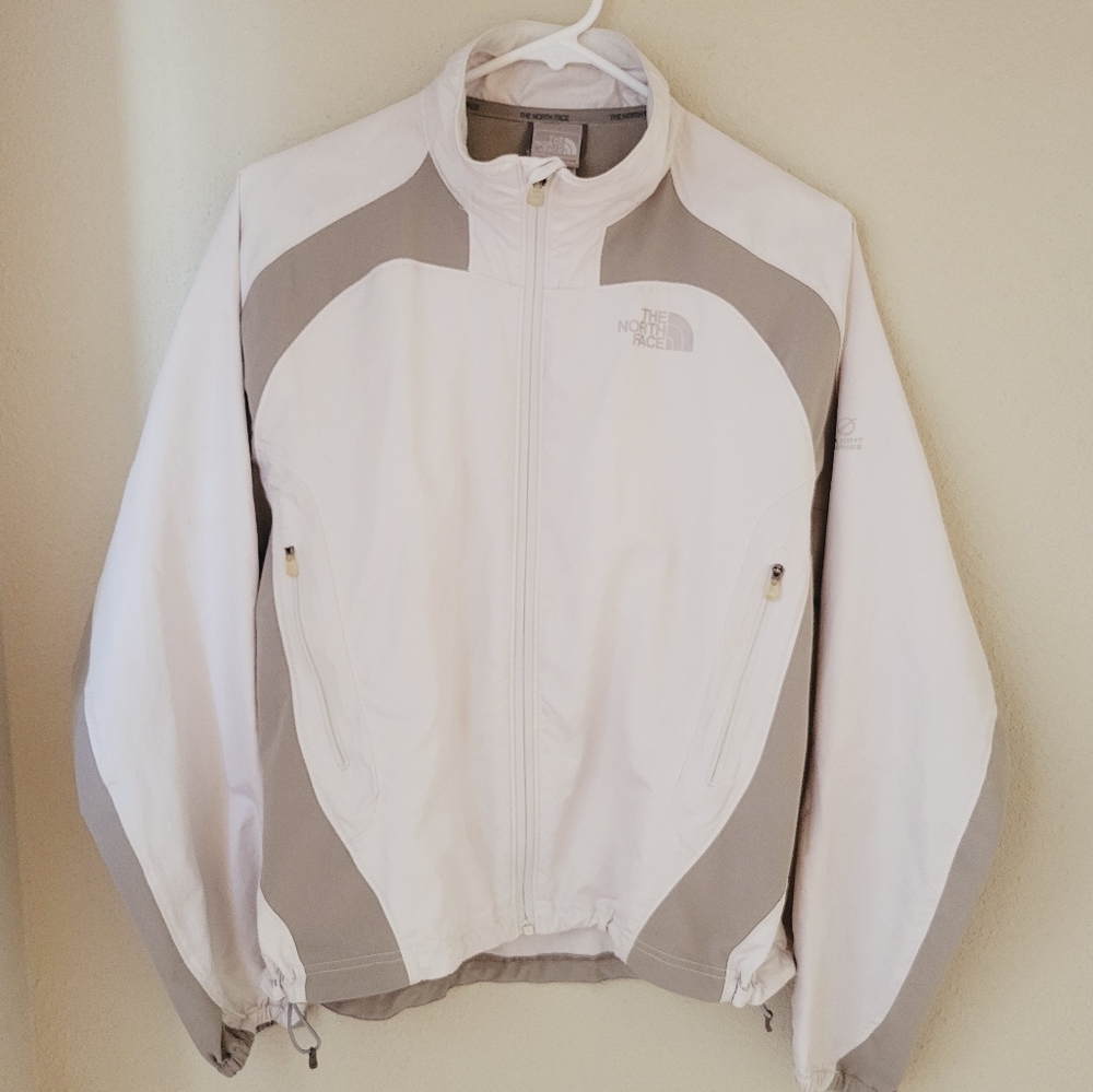 The North Face Flight Series Womens Full-Zip Athletic Shell Jacket White Sz M